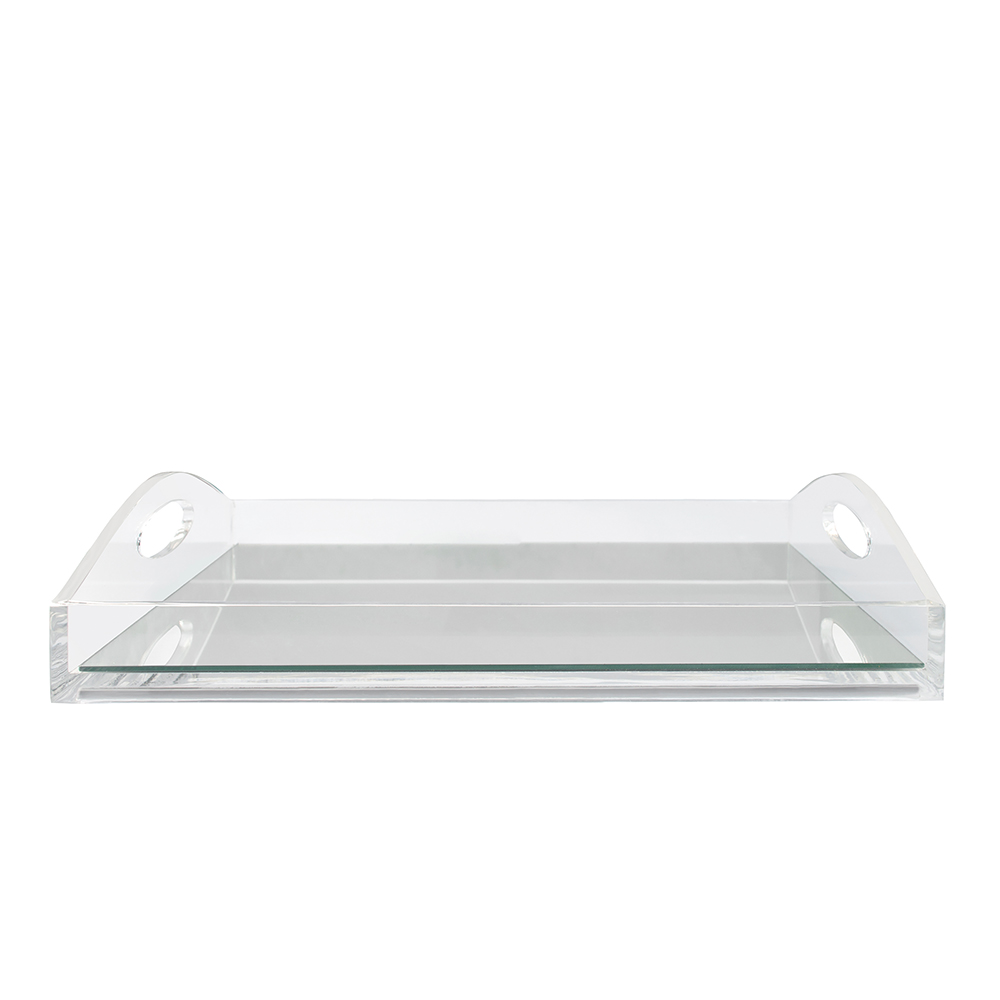 Tray 25X20X8Cmcm With Mirror Inlay Premium 3Mm Acrylic