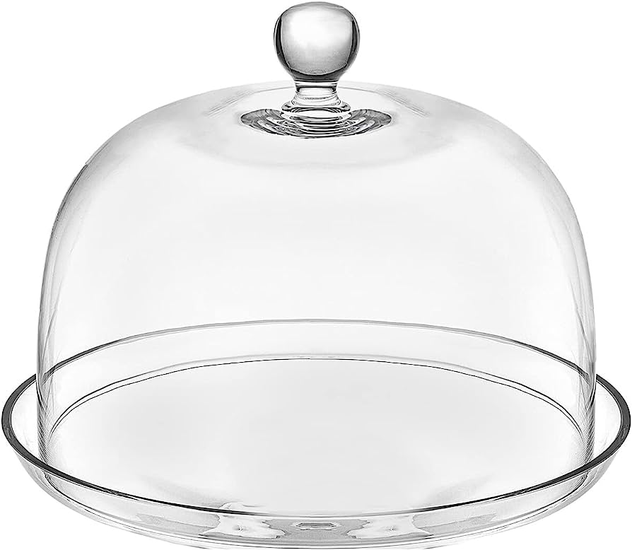 Cake Plate And Dome 34X15Cm Round Acrylic Rvt2023-149