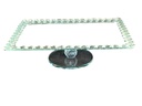 Cake Stand 36X27X10Cm Mirror With Diamante Border On Rotating Stand Rvt2023-293