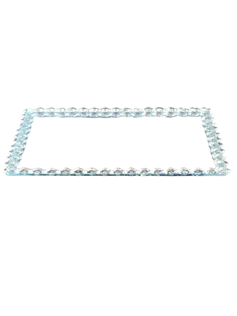 Tray 36X26Cm Mirror With Diamante Rvt2023-291