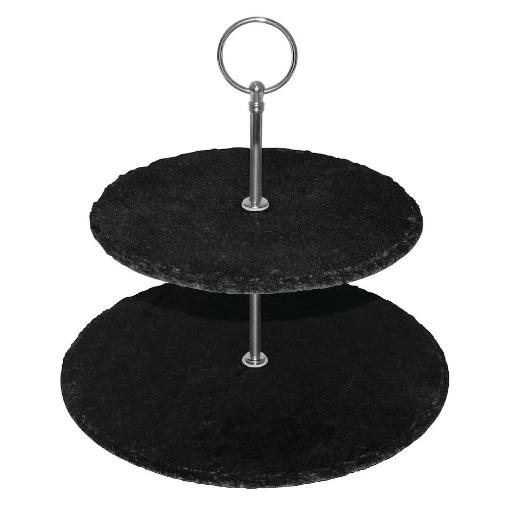 Cake Stand 2 Tier Slate Rvt2023-229