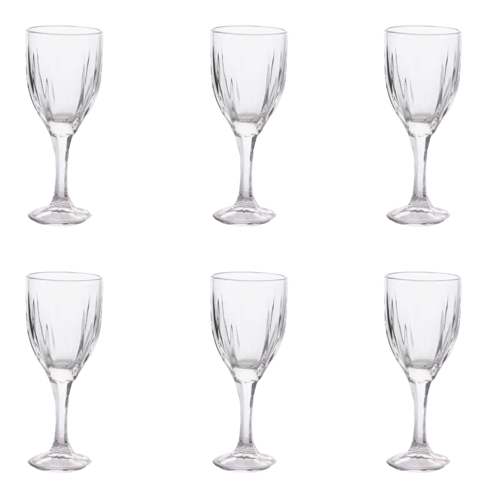 Wine Goblet 320Ml 6Pc Linear Glass F222 Rvt2023-168