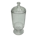 Jar 24.5X10Cm Footed Glass With Lid Rvt2023-171