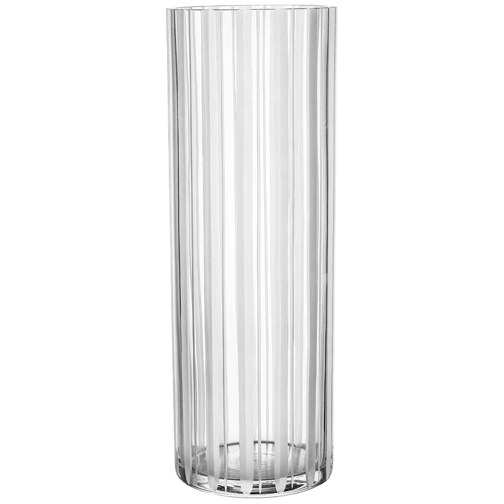 Vase 30X10Cm Cylindrical Grooved Rvt2023-247