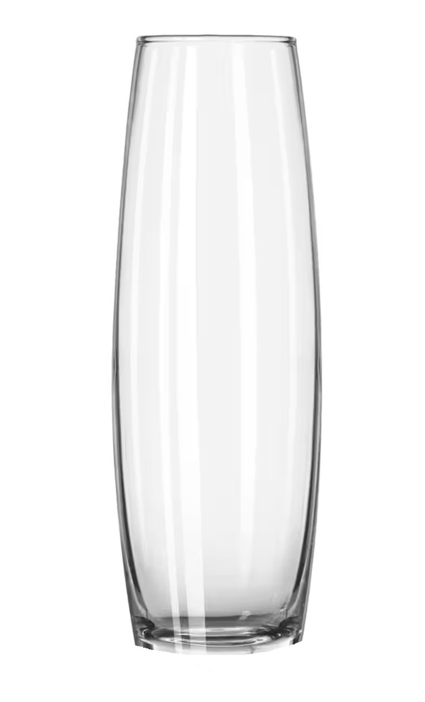 Vase 40Cm Glass Clear Cone & Slant Mouth Rvt2023-257