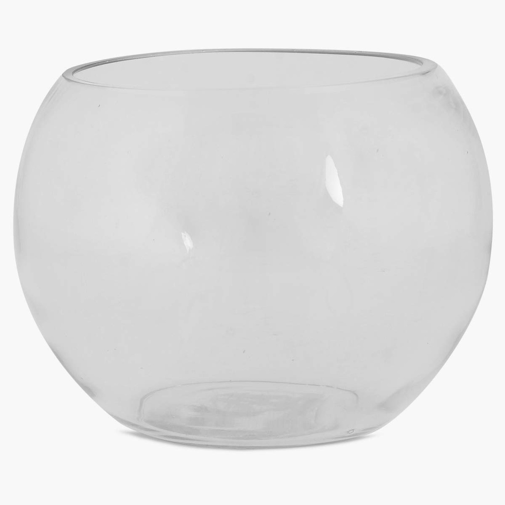 Vase 23Cm Glass Round Bowl Rvt2023-249