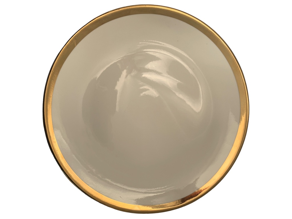 Plate 25.5Cm Porcelain Gold Border Rvt2023-131