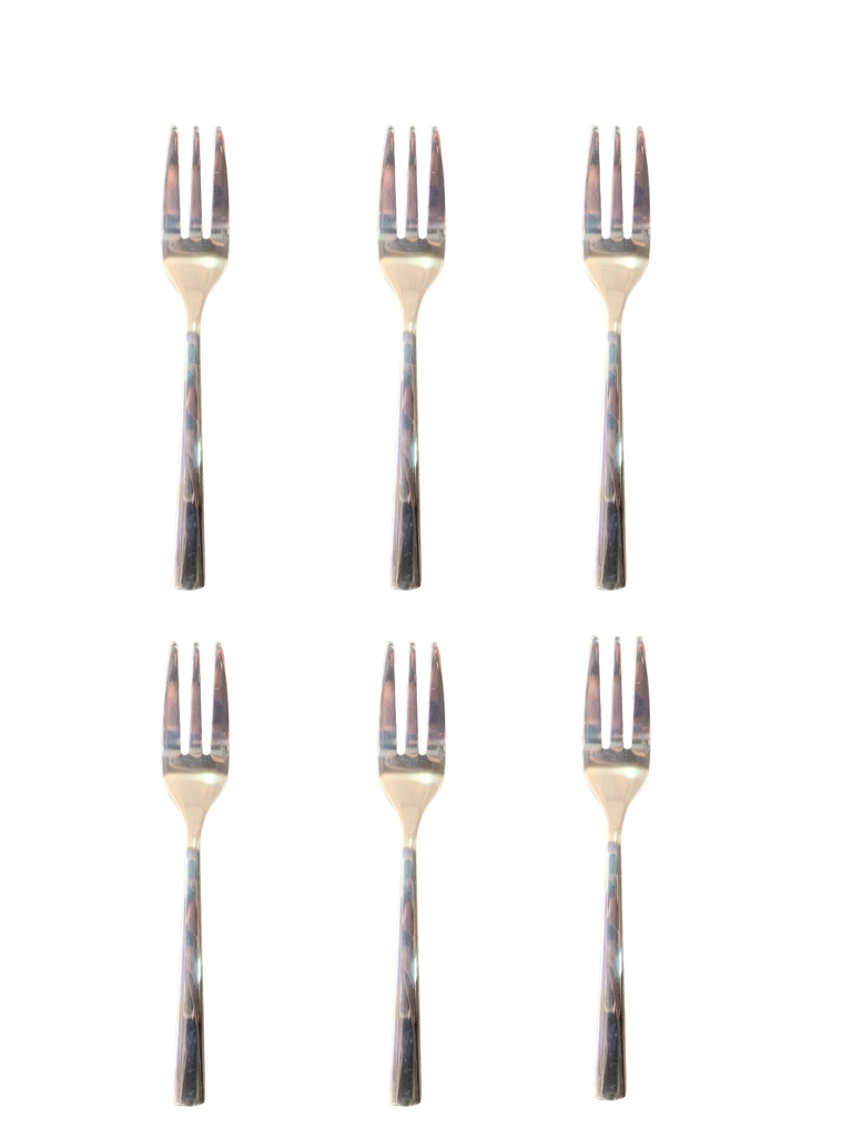 Cake Fork 6Pc Stainless Steel Square Handle Broad Rvt2023-090