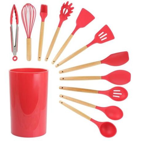 Kitchen Utensils 12Pcs Set Silicone W/Holder