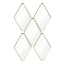 Mirror 5Pc Diamond Shaped With Gold Metal Chain Sd705-4