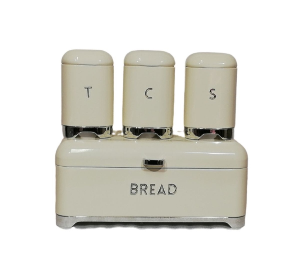 Bread Bin And Cannister 4Pc Set Ch782/784