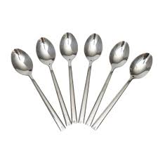 Dessert Spoon 6Pc Square Handle Colours Stainless Steel-Dcs70