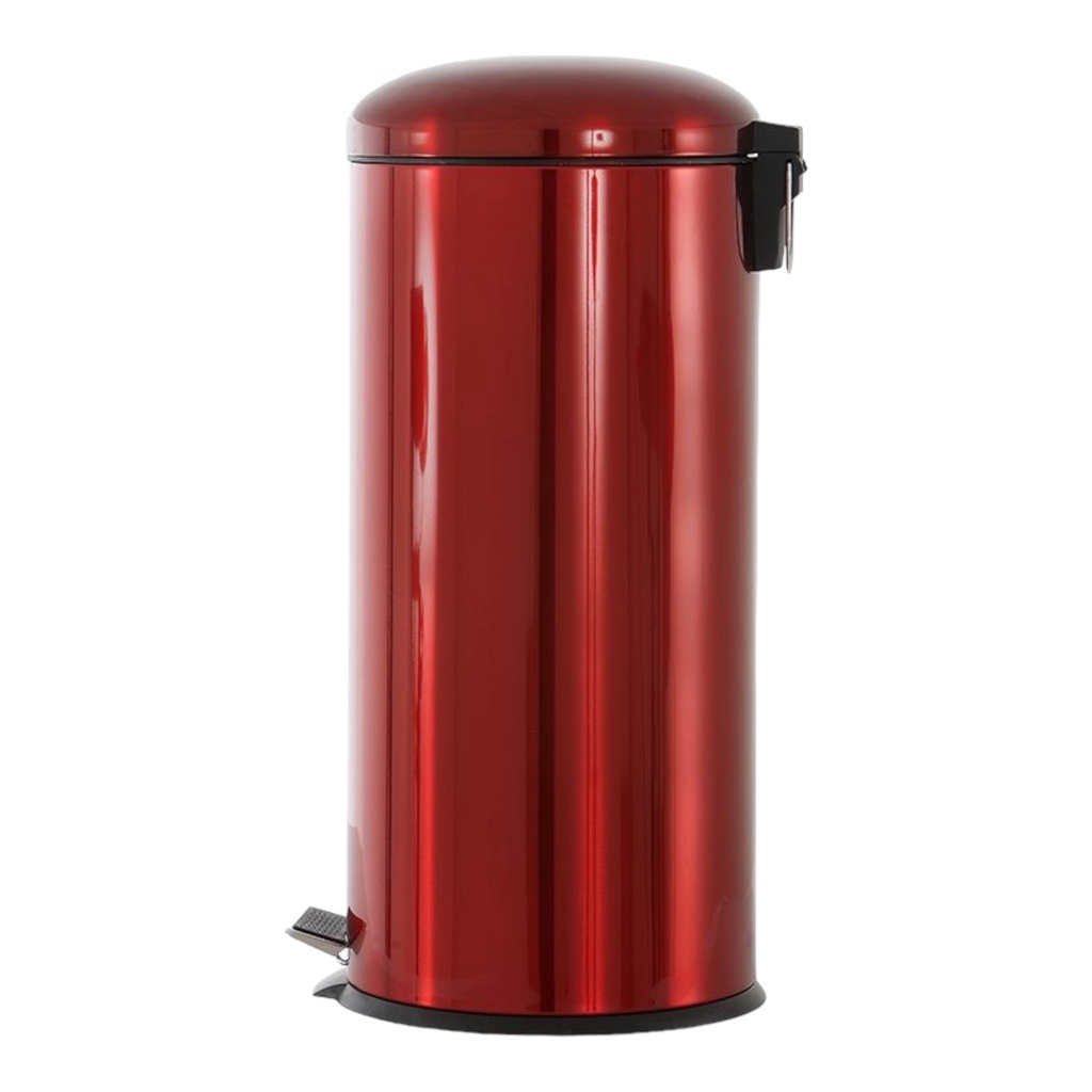 Dustbin 30Lt Pedal Bin Ss With Dome Lid Assorted Colours