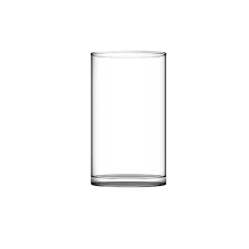 Glass Vase 20x10cm Barrel Clear-Base  CH0612-3