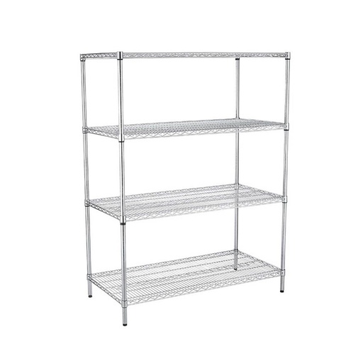 [SCS1800] Floor Standing Chrome Shelving, 4 Tier - 1800mm