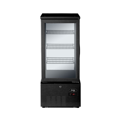 [PCG/SC-78B] Refrigerated Glass Display Cabinet - 74Lt, Black