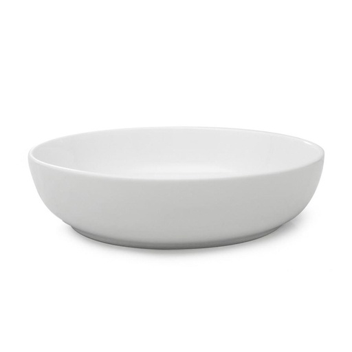 [AD25595] Bowl 26x6.5cm Flat White Round Porcelain