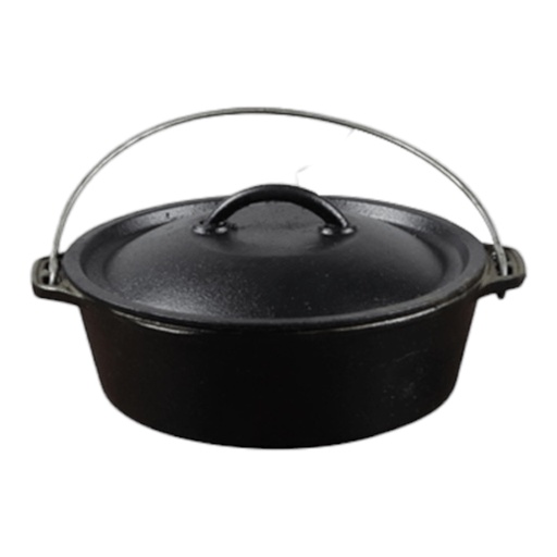 [AD25613] Bake Pot No.12 Cast Iron Black