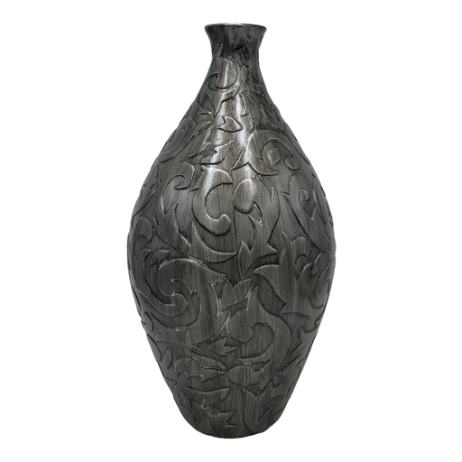 [AD25631] Vase AC 37x9cm Anila Embossed-Metallic