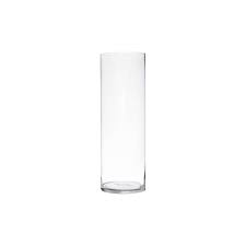 [AD25744] Glass Vase 26x13Cm Clear Glass VAS1220