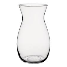 [AD25744] Glass Vase 26x13Cm Clear Glass VAS26FGP