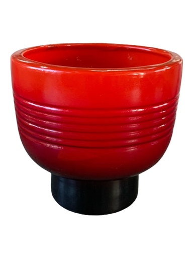 [AD25863] Decor Bowl 15x15x10cm Footed Rimmed Base