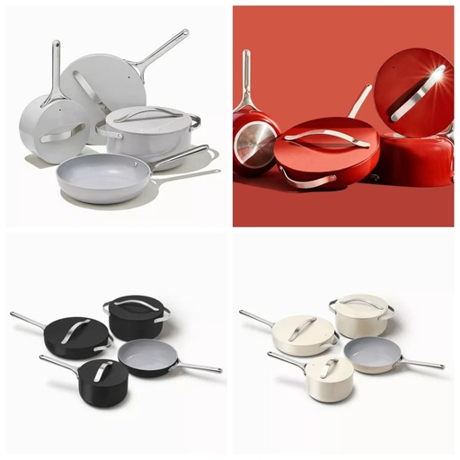 [AD25926] Pot Set 7pc Ceramic Coated Aluminium Italiano Collection-Colours