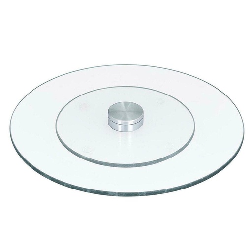 [AD25932] Cake Stand 32cm Round Rotating Glass Flat SD935-7