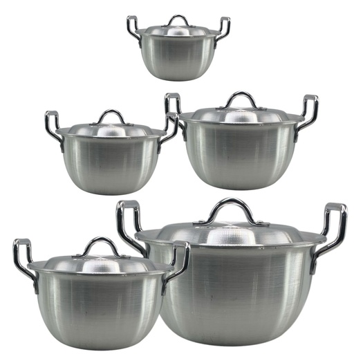 [AD25955] Pot Set 10pc Stylo Round 2x6 Aluminum PBI002