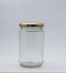 [AD25972] Jar 300ml Honey Glass Round Tall with Lid JAR136