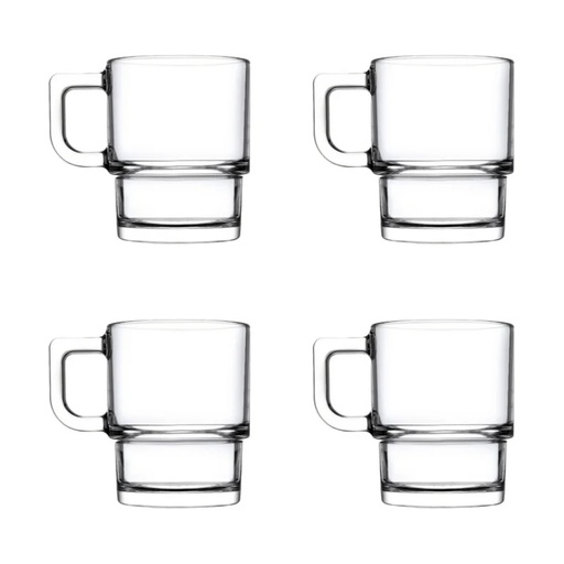 [AD26000] Hill Mug 230ml 4pc Glass 55843