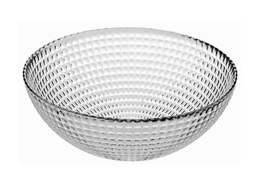 [AD26150] Bowl 31x12cm Habitat Embossed Glass - 10254