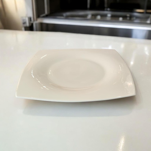 [AD26222] Plate 27x27cm Square Porcelain Modern - GC