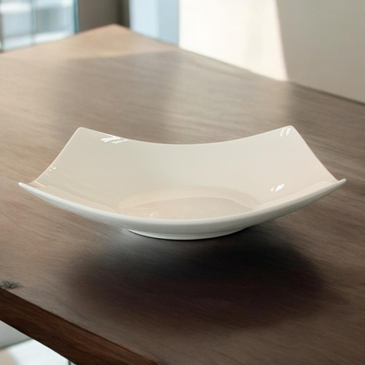 [AD26223] Plate 20x20x4cm Square Porcelain Modern - GC