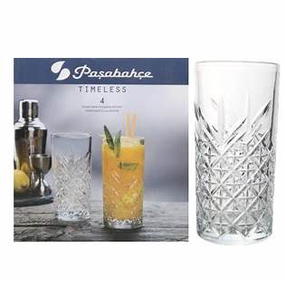 [AD26248] Tumbler 450ml 4pc Leafy Glass 420955