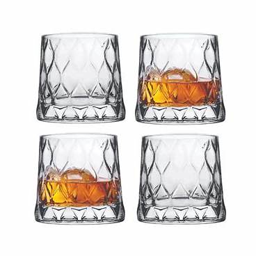 [AD26249] Whisky 300ml 4pc Leafy Glass 420194