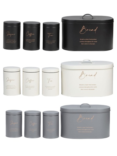 Bread Bin with Canister 4PC Set Bente RHW180
