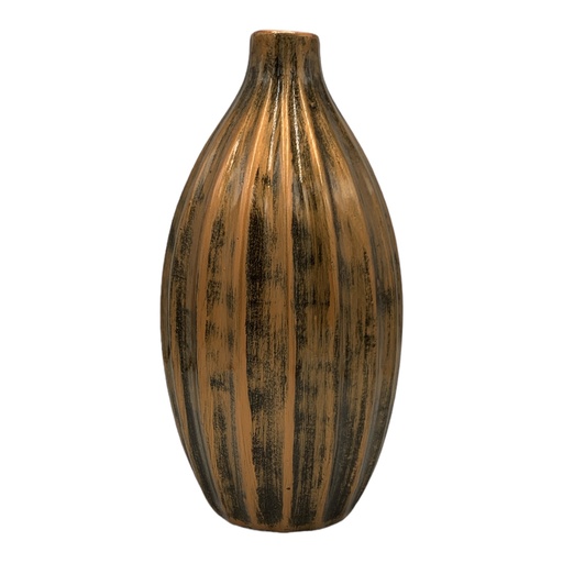 [HD1038] Vase AC 26x13cm Petro/B-Metallic