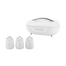 [AD26319] Bread Bin 4pc Set Primo Stainless Steal RHW