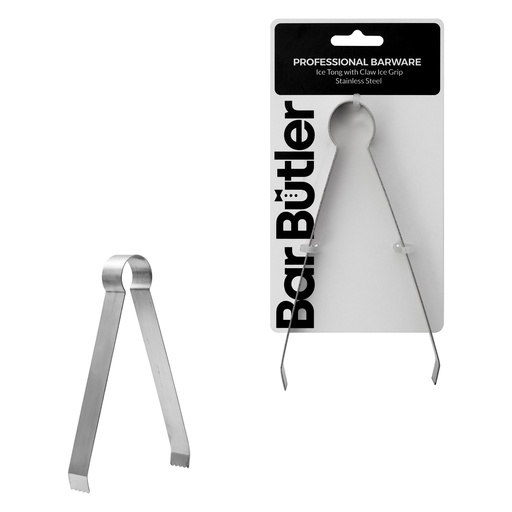 [AD26335] Ice Tong 16.5x2cm Bar Butler SS Clew Ice Grip 73079