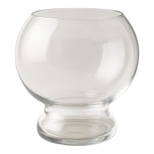 [AD26384] Bubble Ball 20x15cm Clear Glass With Footed VAS20DL