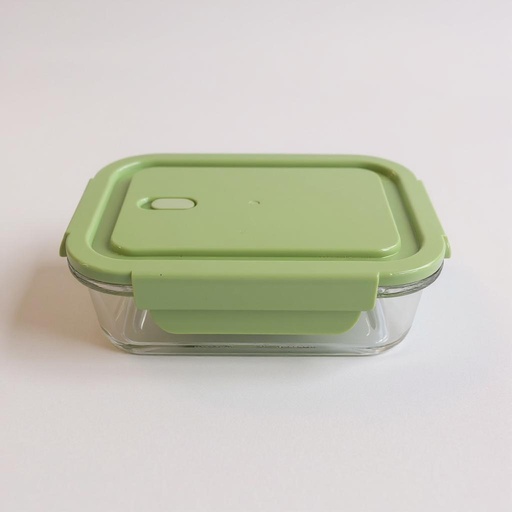 [AD26493] Storage Box 410ml Rectangular Glass with Lid 70317