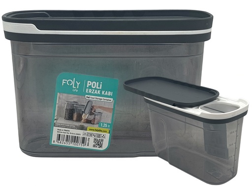 [AD26509] Storage Box 19.5x9.5x13cm 1.25lt Food Container Plastic With Lid BNM-0759