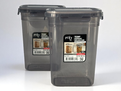 Storage Box 14x9.5x19cm 1.5lt Food Airtight Container Plastic With Lid BNM-7871