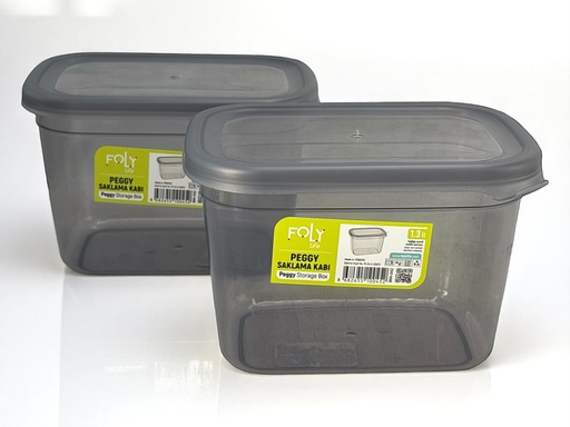 Storage Box 17x12x12cm 1.3lt food Container Plastic With Lid BNM-0452
