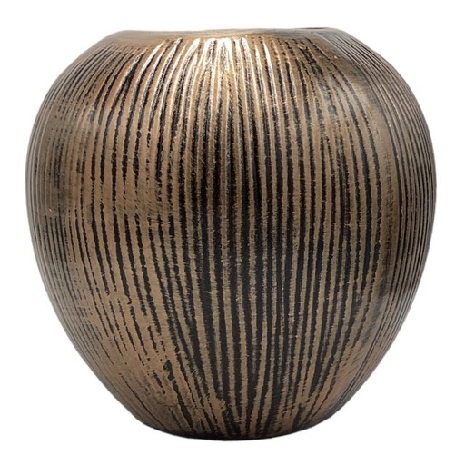 [HD1936] Vase AC 21x13cm Scratch Belly Planter-Metallic