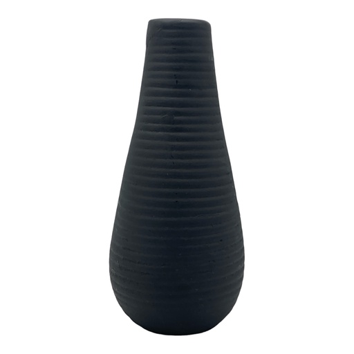 [HD2707] Vase AC 22cm Ribbed Bud-Base