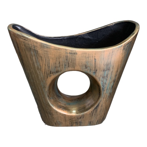 [HD2903] Vase AC 42X50X13Cm 1H Boat-Metallic