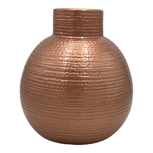 [HD3004] Vase AC 24X17Cm Textured Vase-Metallic