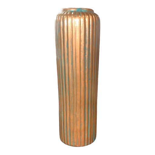 [HD3010] Vase AC 36X11Cm Louise Ribbed Bottle Metallic